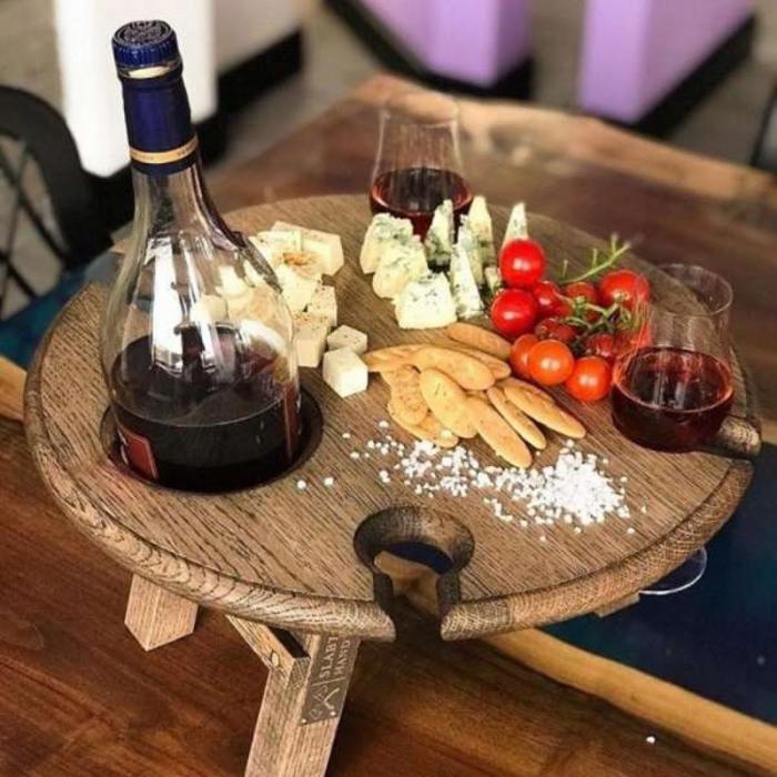 Винный столик, винница, столик для вина - складной "Темный Дуб" - фото 1 - id-p151723480