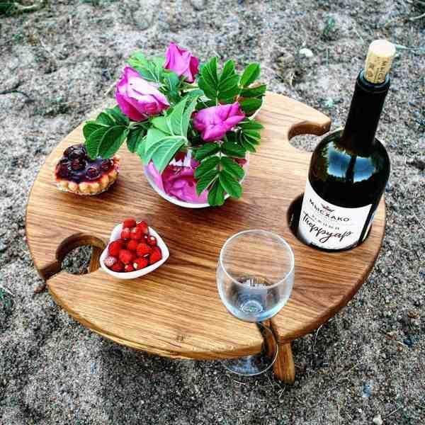 Винный столик, винница, столик для вина - складной "Темный Дуб" - фото 2 - id-p151723480
