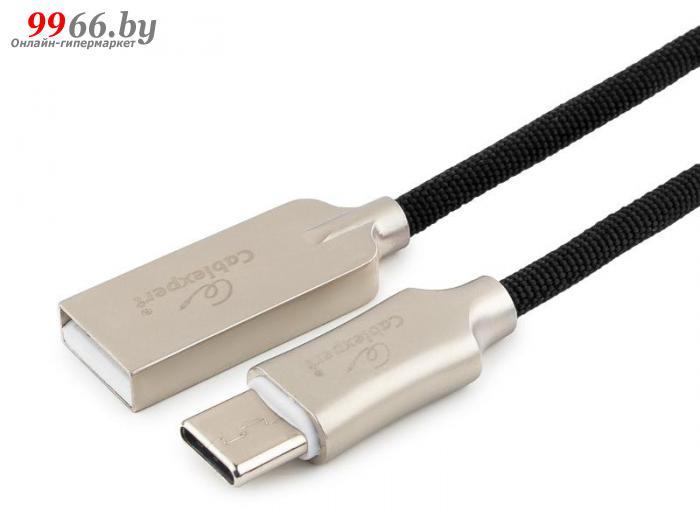 Аксессуар Gembird Cablexpert Platinum USB 2.0 AM/Type-C 1m Black CC-P-USBC02Bk-1M