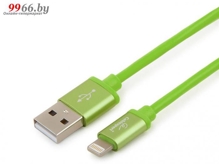 Аксессуар Gembird Cablexpert Silver Series USB - Lightning 1m Green CC-S-APUSB01Gn-1M