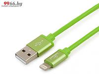 Аксессуар Gembird Cablexpert Silver Series USB - Lightning 1m Green CC-S-APUSB01Gn-1M