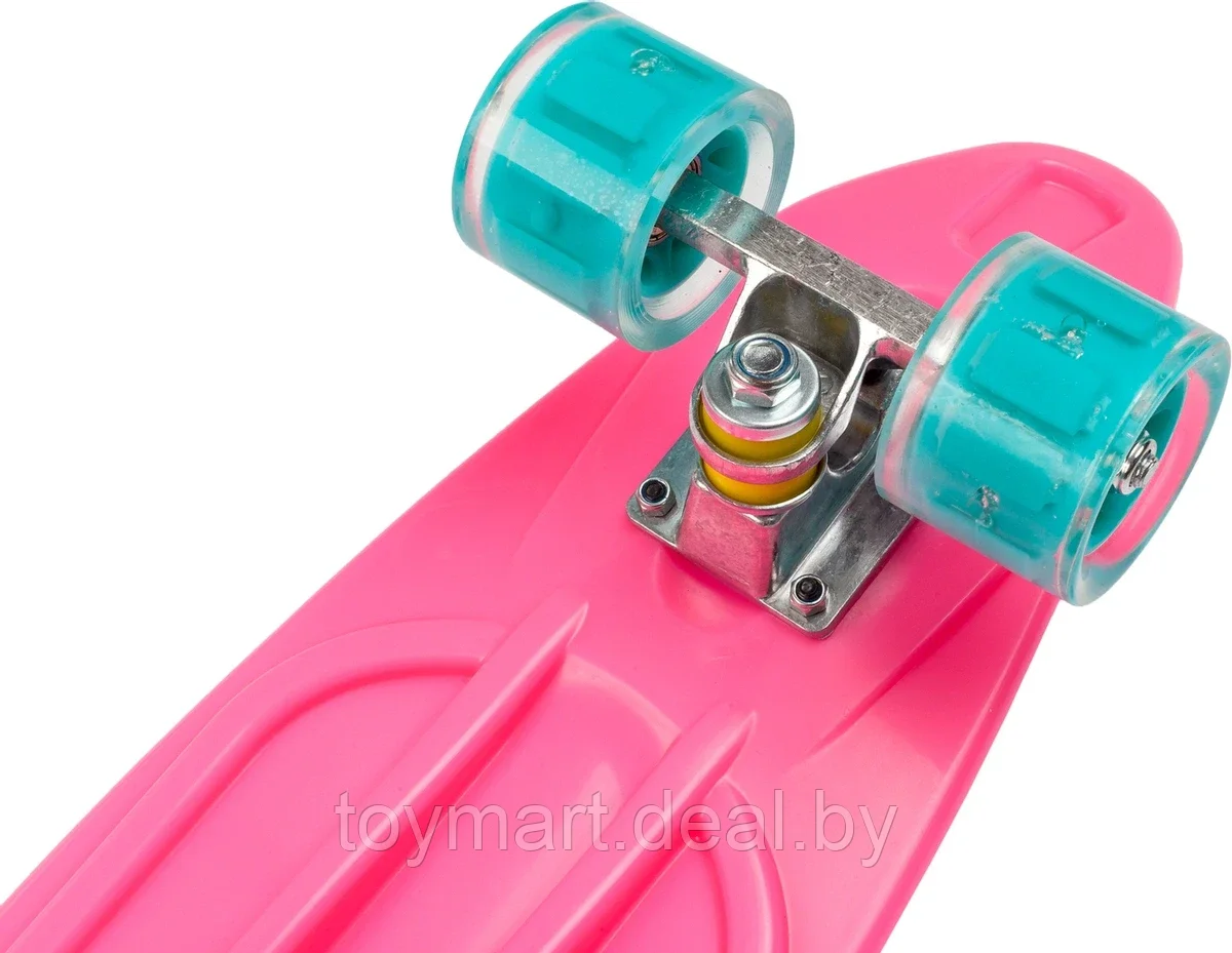Скейтборд (пенни борд) с ручкой - Единороги, светящиеся колёса, 885/14mi - фото 4 - id-p150736521