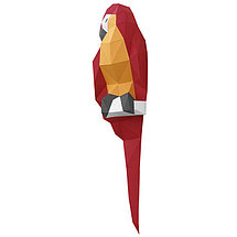 Попугай Ара (красный). 3D конструктор - оригами из картона, фото 3