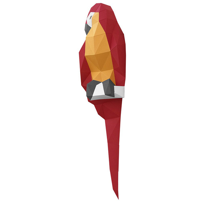 Попугай Ара (красный). 3D конструктор - оригами из картона - фото 5 - id-p152050065