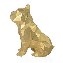 Бульдог Жульен (золотой). 3D конструктор - оригами из картона, фото 2