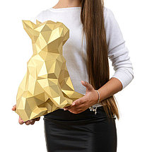 Бульдог Жульен (золотой). 3D конструктор - оригами из картона, фото 3