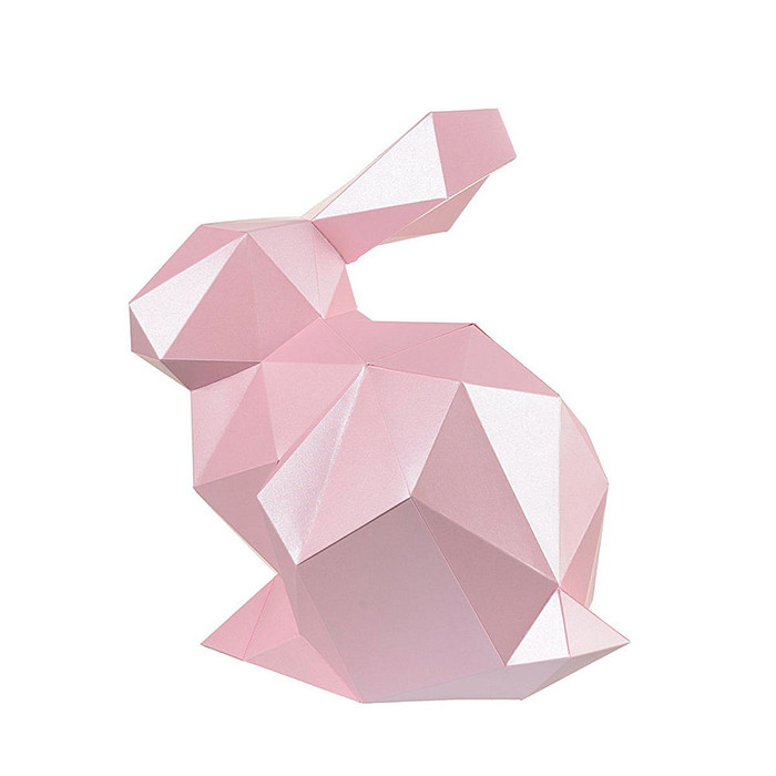 Кролик Няш (розовый). 3D конструктор - оригами из картона - фото 3 - id-p152050067