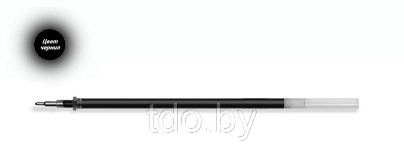 Гелевые стержни чёрные с игольчатым наконенчником, 138 мм, 12 штук - фото 1 - id-p151965722
