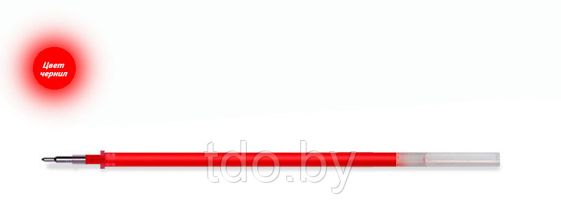 Гелевые стержни красные с игольчатымй наконечником, 138 мм, 12 штук