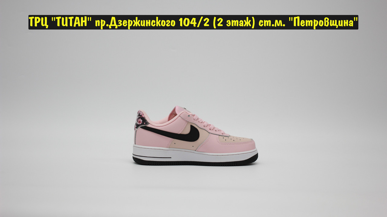 Кроссовки Nike Air Force 1'07 Pink White Black Low - фото 4 - id-p152074257