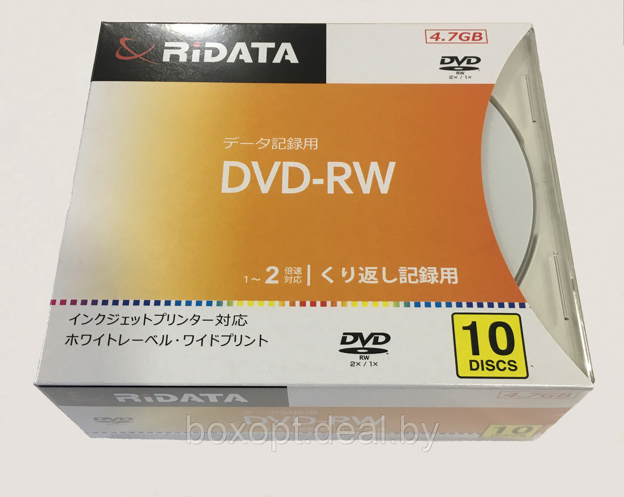 Диски DVD-RW Printable + slim box white (RIDATA) - 10 штук в упаковке - фото 1 - id-p152088637