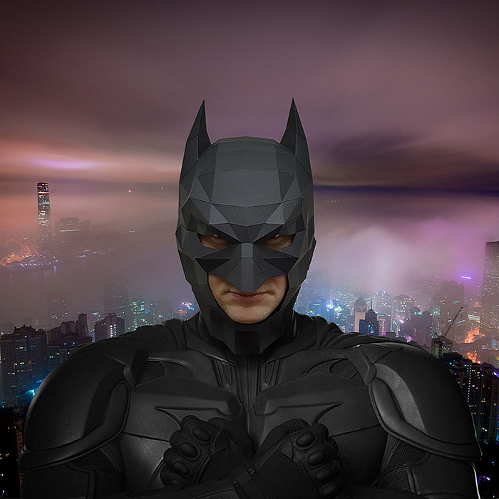 Маска Бэтмен. 3D конструктор - оригами из картона - фото 4 - id-p152097195