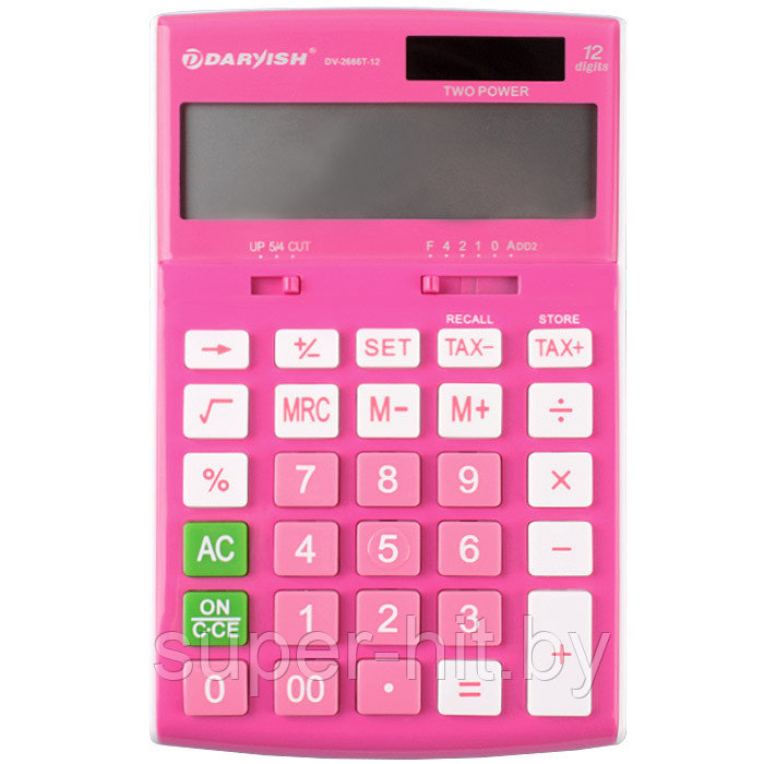 Калькулятор настольный (12 разр.) "Darvish" M3 Розовый - фото 1 - id-p152108599
