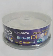 Диски BD-R (BLU-RAY) двуслойный 50GB Ridata