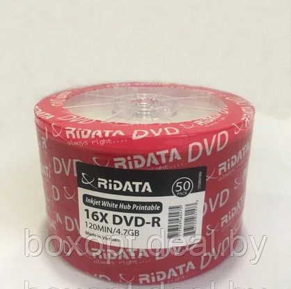 Диски DVD-R 4.7 GB PRINT, JEWEL, (Ridata) - фото 1 - id-p152118675
