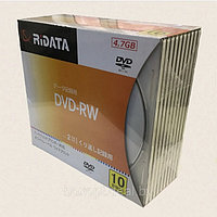 Диски DVD-RW Printable + slim box white (RIDATA) - 10 штук в упаковке