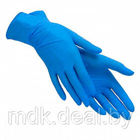 Перчатки нитриловые синие 100шт S