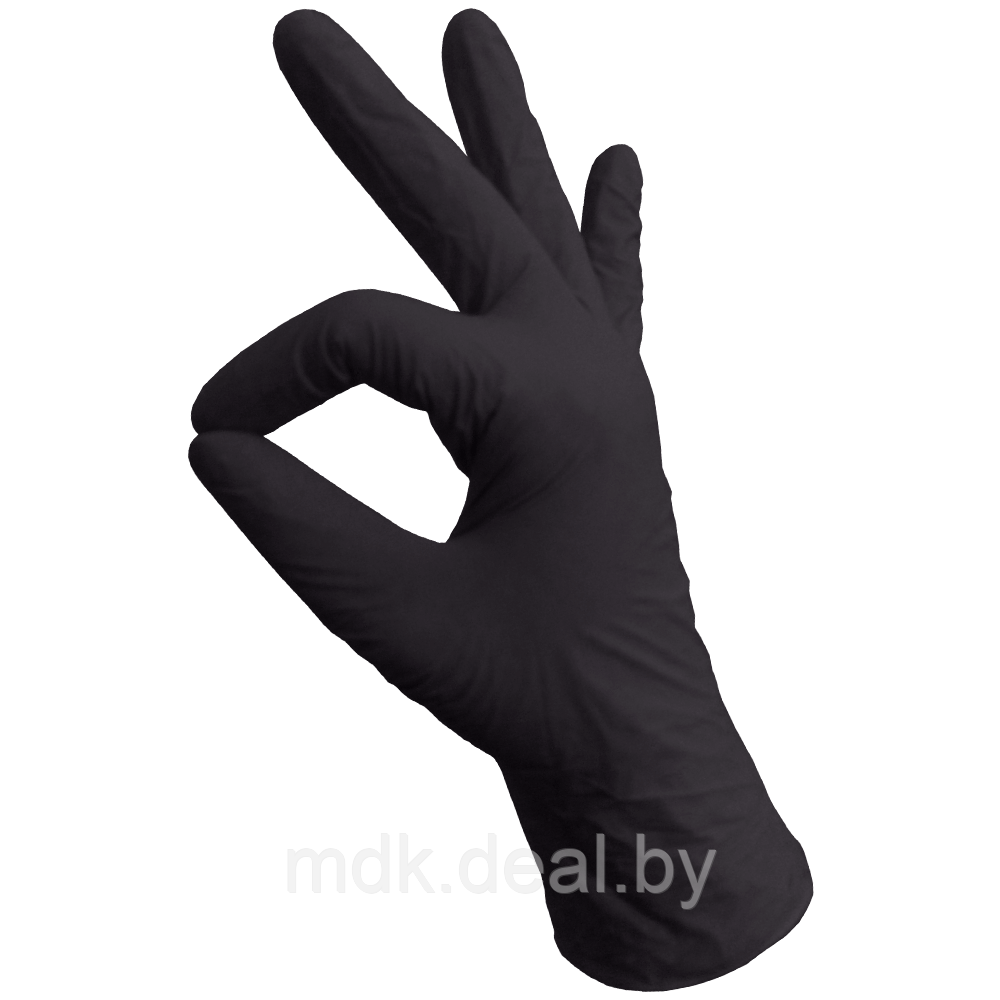 Перчатки нитриловые черные 100шт XL - фото 1 - id-p99387991