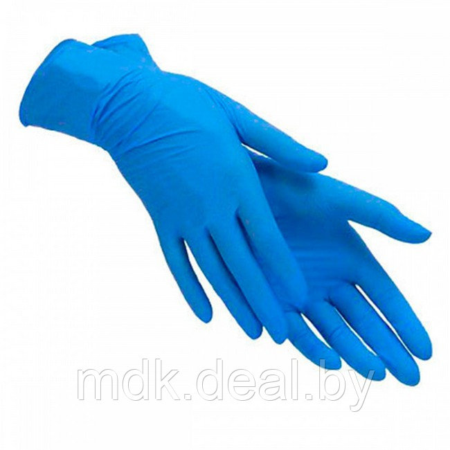 Перчатки нитриловые синие 10шт XL (5 пар) - фото 1 - id-p108653324