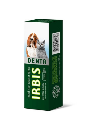 Спрей для зубов и десен для кошек и собак 30 мл ИРБИС ДЕНТА (001728) - фото 1 - id-p152119791
