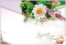 Папка-конверт на кнопке А4 Berlingo Spring Flowers, 180 мкр.