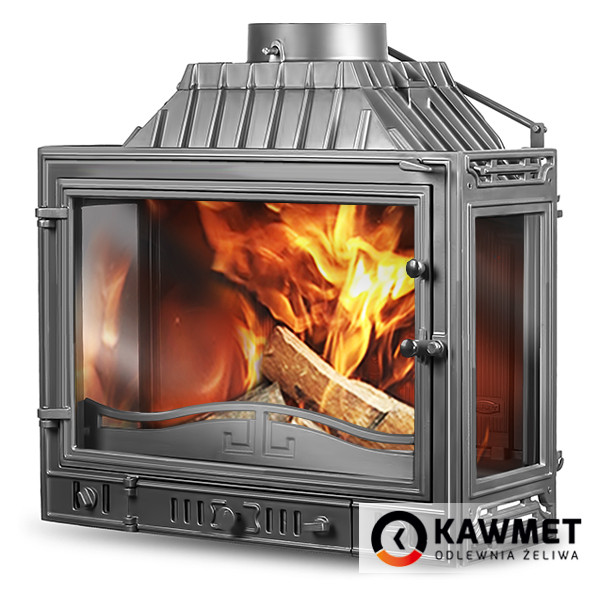 Каминная топка Kawmet W4 PLB Dual 14,5 кВт три стекла - фото 1 - id-p146550584