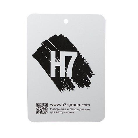 H7 891782 Тест-пластины металл. 150х105мм светло-серые с черной полосой и логотипом, фото 2