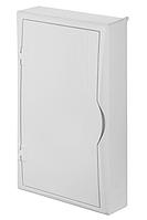 Щит навесной ECO BOX мультимед, TS35+2x МП перф.118x270mm, белая пласт. дверь, белый RAL9003, 560x354x107mm,