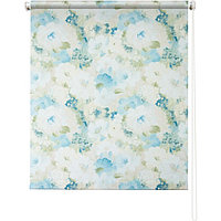 Рулонная штора «Пионы», 160 х 175 см, цвет голубой