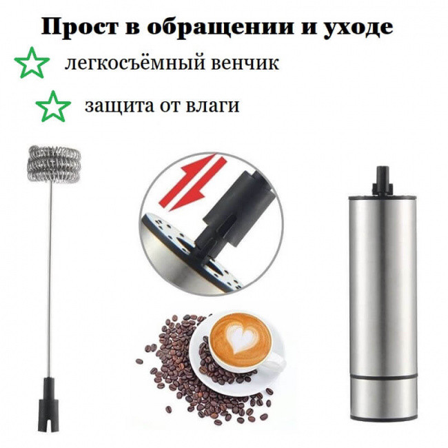 Портативный вспениватель молока (капучинатор) Milk Frother MFB1513C - фото 4 - id-p146555687