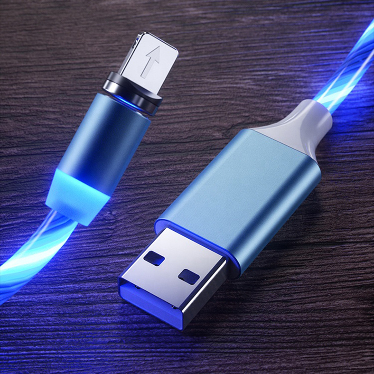 Магнитный кабель для зарядки USB 3 в 1 SiPl LED - фото 6 - id-p152175162