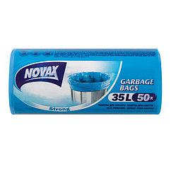 Пакеты для мусора 35л/50шт STRONG "NOVAX", ПВД