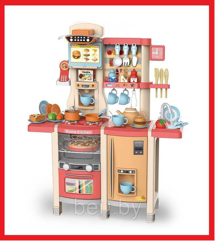 MJL-89 Кухня детская игровая, высота 100 см, вода, паром, звук, 65 предметов - фото 2 - id-p152125462