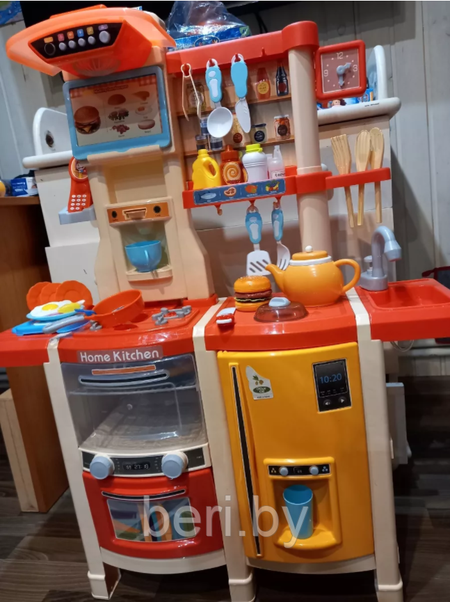 MJL-89 Кухня детская игровая, высота 100 см, вода, паром, звук, 65 предметов - фото 3 - id-p152125462