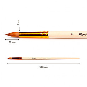 1112 Roubloff Кисть колонок круглая длинная ручка № 7.