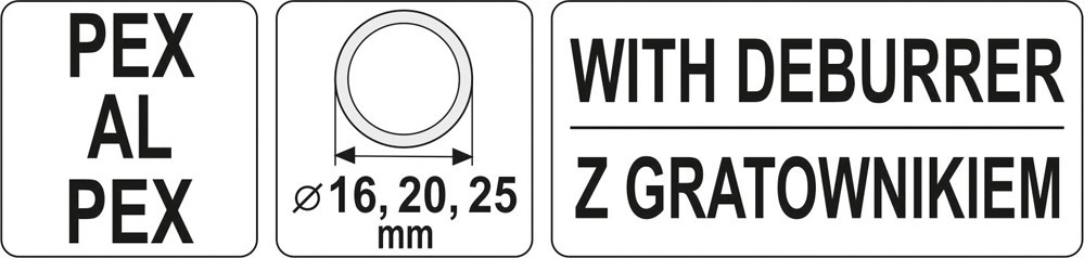 Калибратор для пластиковых труб с фаскоснимателем 16/20/25, YATO - фото 5 - id-p152222064