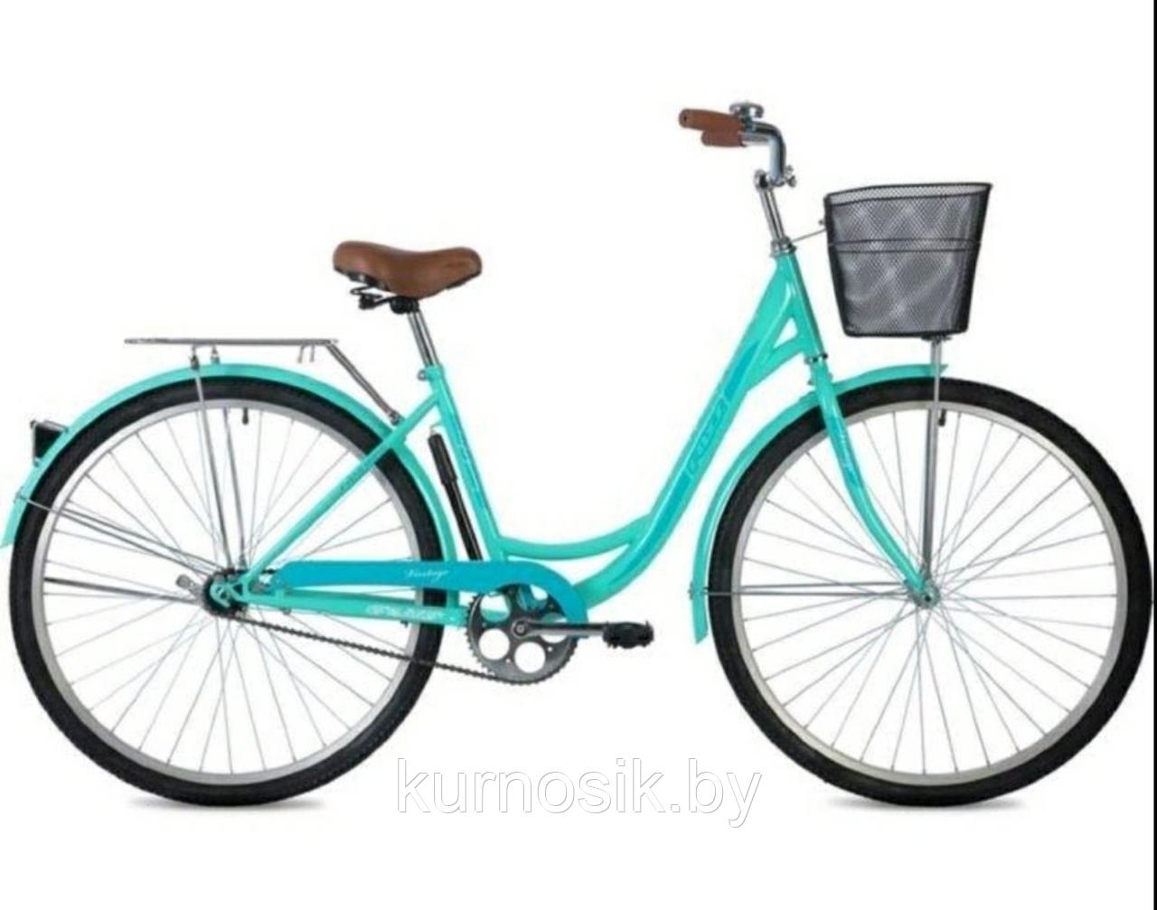 Велосипед женский Foxx 28" Vintage 2021 зеленый