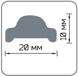 Молдинг вспененный ПВХ 20*10 №2Б Белый, фото 2