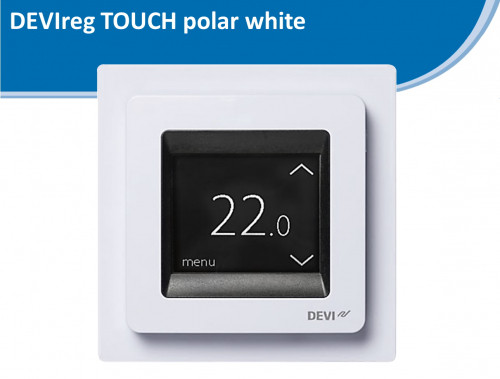Программируемый терморегулятор Devireg Touch, 4 цвета Полярно-белый - фото 1 - id-p152223396
