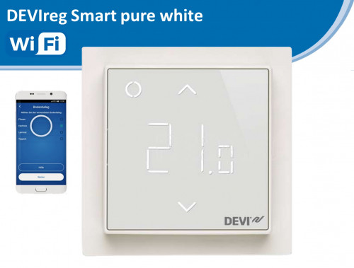 Беспроводной программируемый терморегулятор DEVI Devireg Smart Wi-Fi, 4 цвета