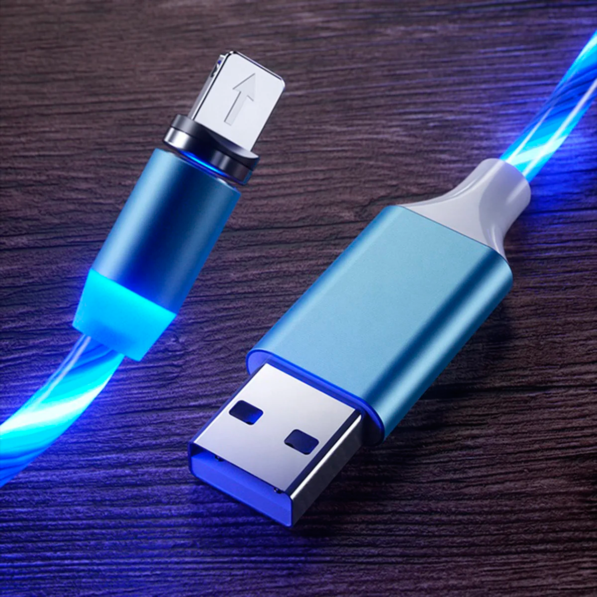 Магнитный кабель для зарядки USB 3 в 1 SiPl LED - фото 6 - id-p152230500