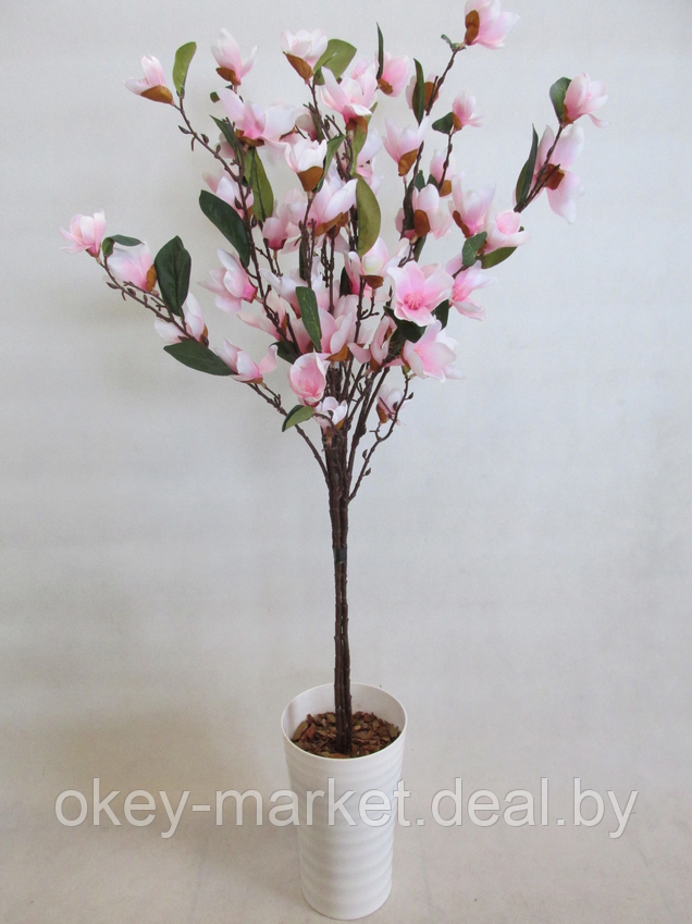 Дерево искусственное декоративное Магнолия розовая 100см - фото 2 - id-p152238608