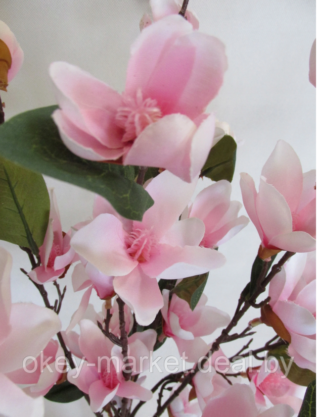 Дерево искусственное декоративное Магнолия розовая 100см - фото 7 - id-p152238608