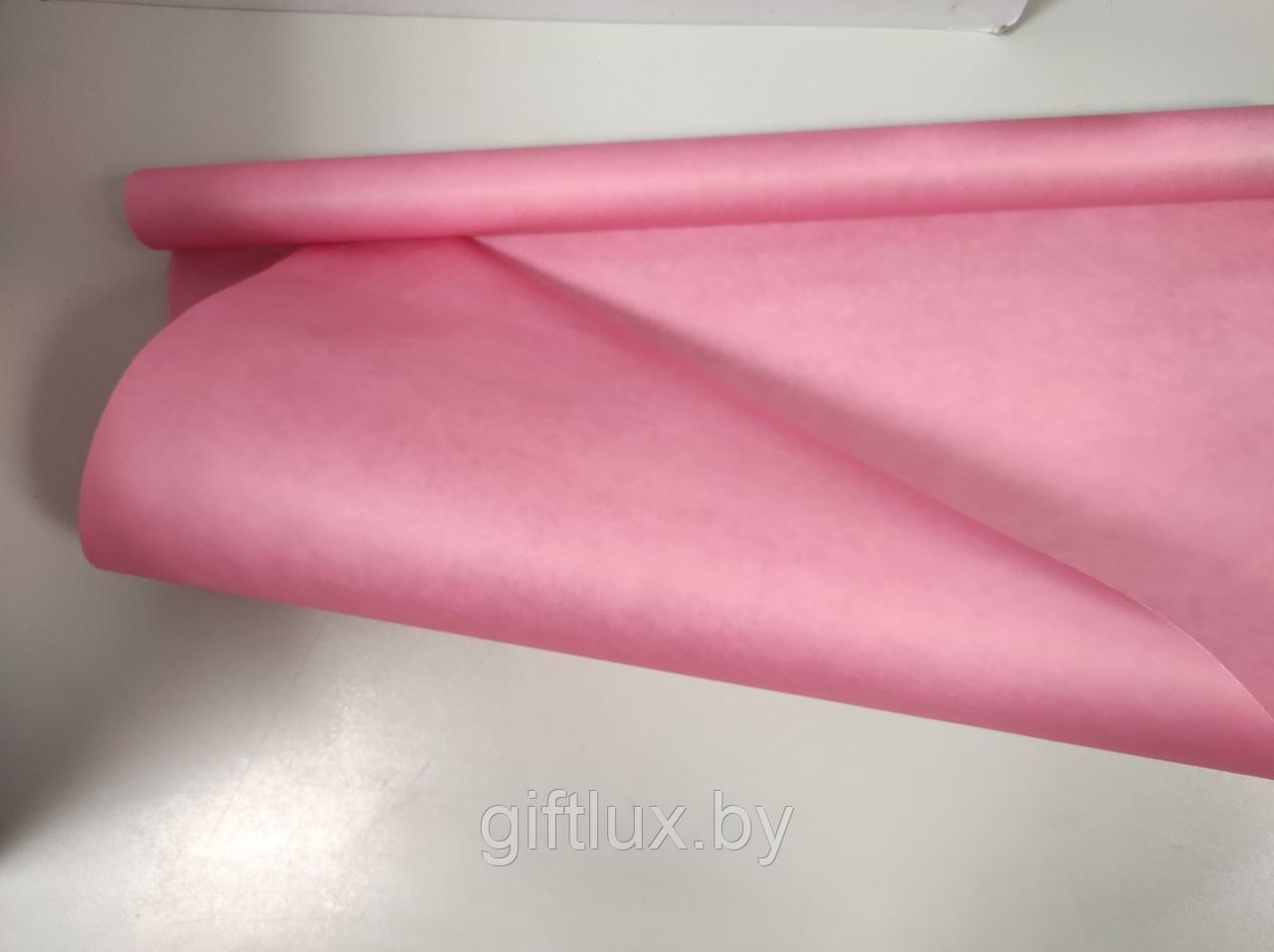Бумага Крафт 2-х сторонний 50см*10 м (70 гр) нежно-розовый