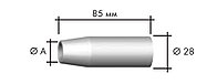 Газовое сопло цилиндрическое 19*85*28 № 145.D245 для RF GRIP 45