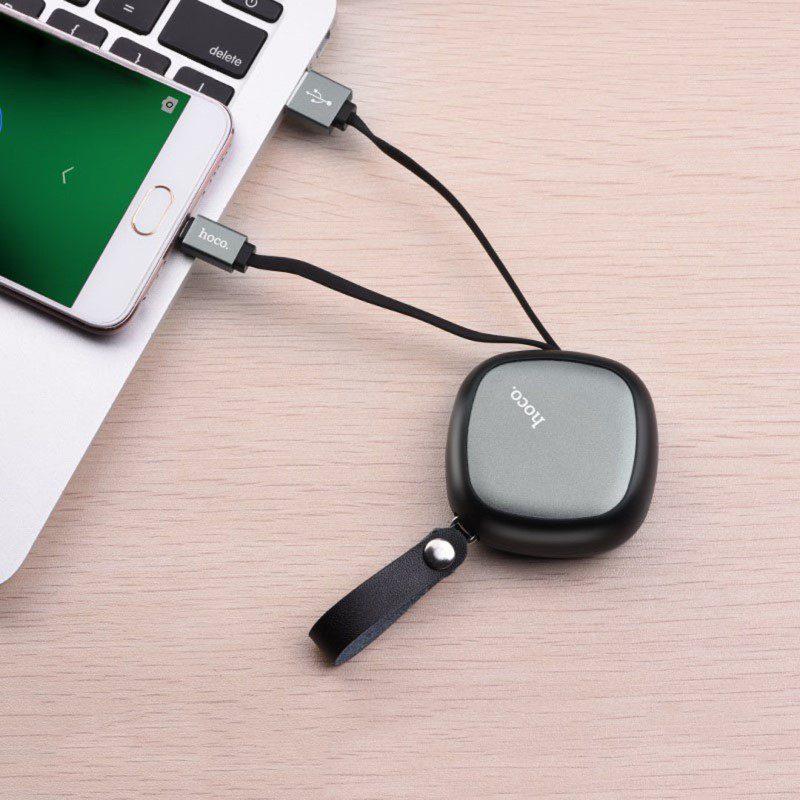 USB дата-кабель HOCO U33 Retractable Lightning charging 0.9m - фото 5 - id-p152261449