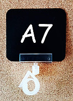 Табличка меловая А7(74х105мм) с держателем "улитка"