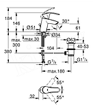 Смеситель для раковины Grohe Eurosmart 23788002, фото 2