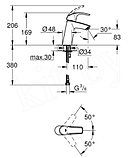 Смеситель для раковины Grohe Eurosmart 23324001, фото 2