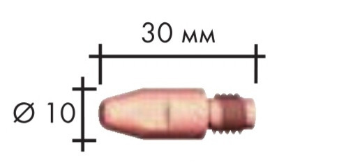 Наконечник E-Cu для Al M8 30*10*0,8 №141.0003 для RF GRIP 45 - фото 1 - id-p152273605